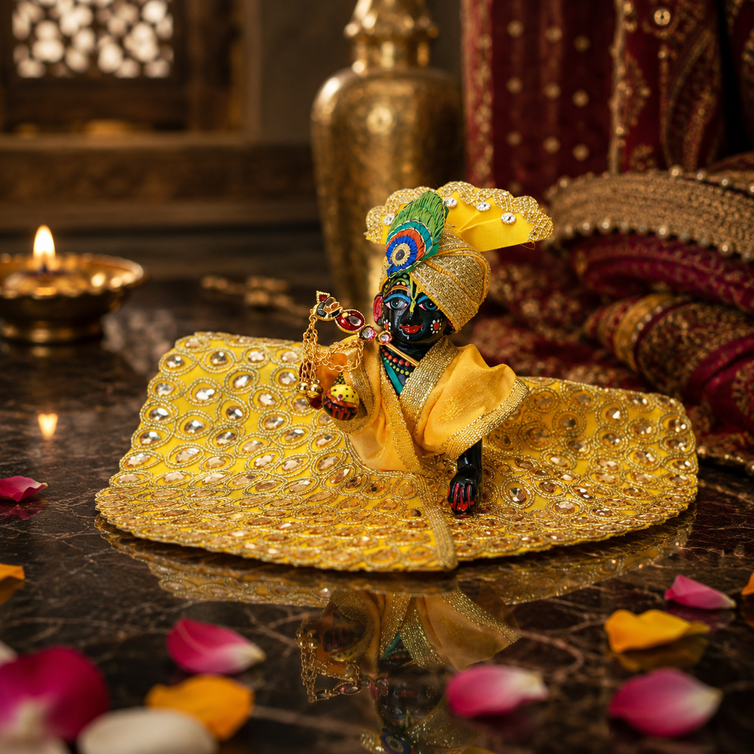 Balgopal Mathura Medium Idol – Krishna Murti for Puja & Home Decor