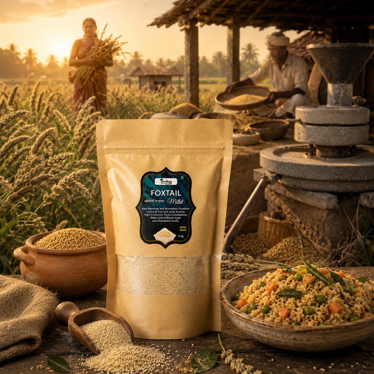 Iccha Foxtail Upma Rawa | High-Fibre Millet Breakfast