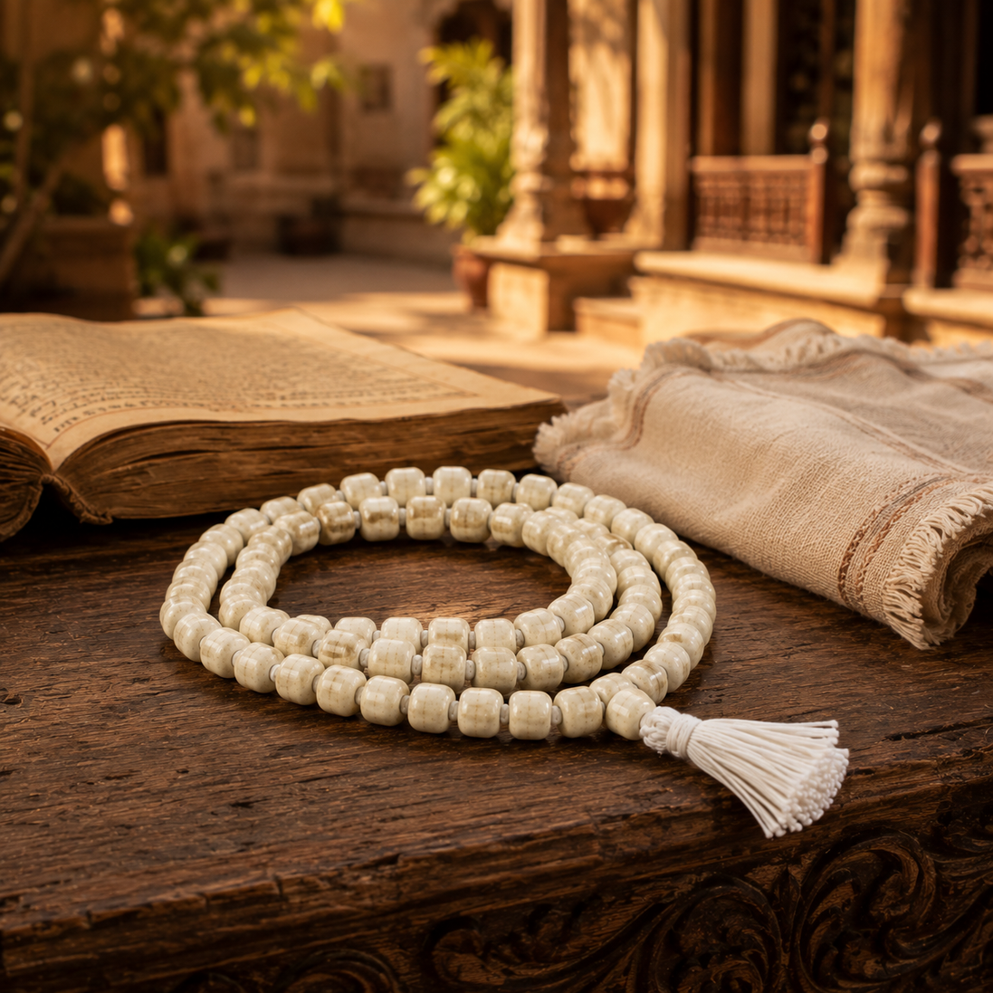 Iccha Neem Japa Mala – 108 Beads from Brindavan | Traditional Prayer & Meditation Mala