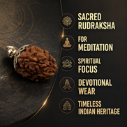 Iccha Rudraksha Pendant – Sacred Spiritual Bead for Meditation & Daily Wear