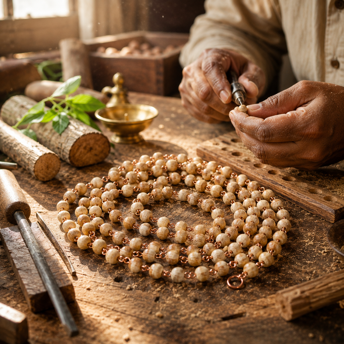 Iccha Tulsi Mala Round for Japa, Meditation & Prayer