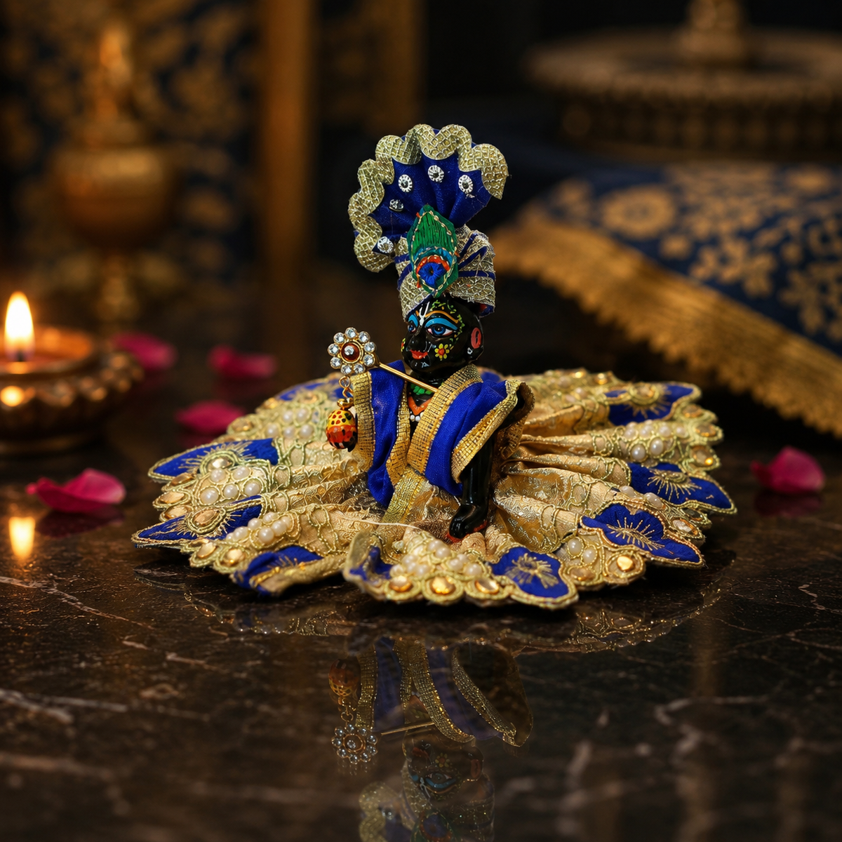Balgopal Mathura Small Idol – Handcrafted Krishna Murti for Puja & Home