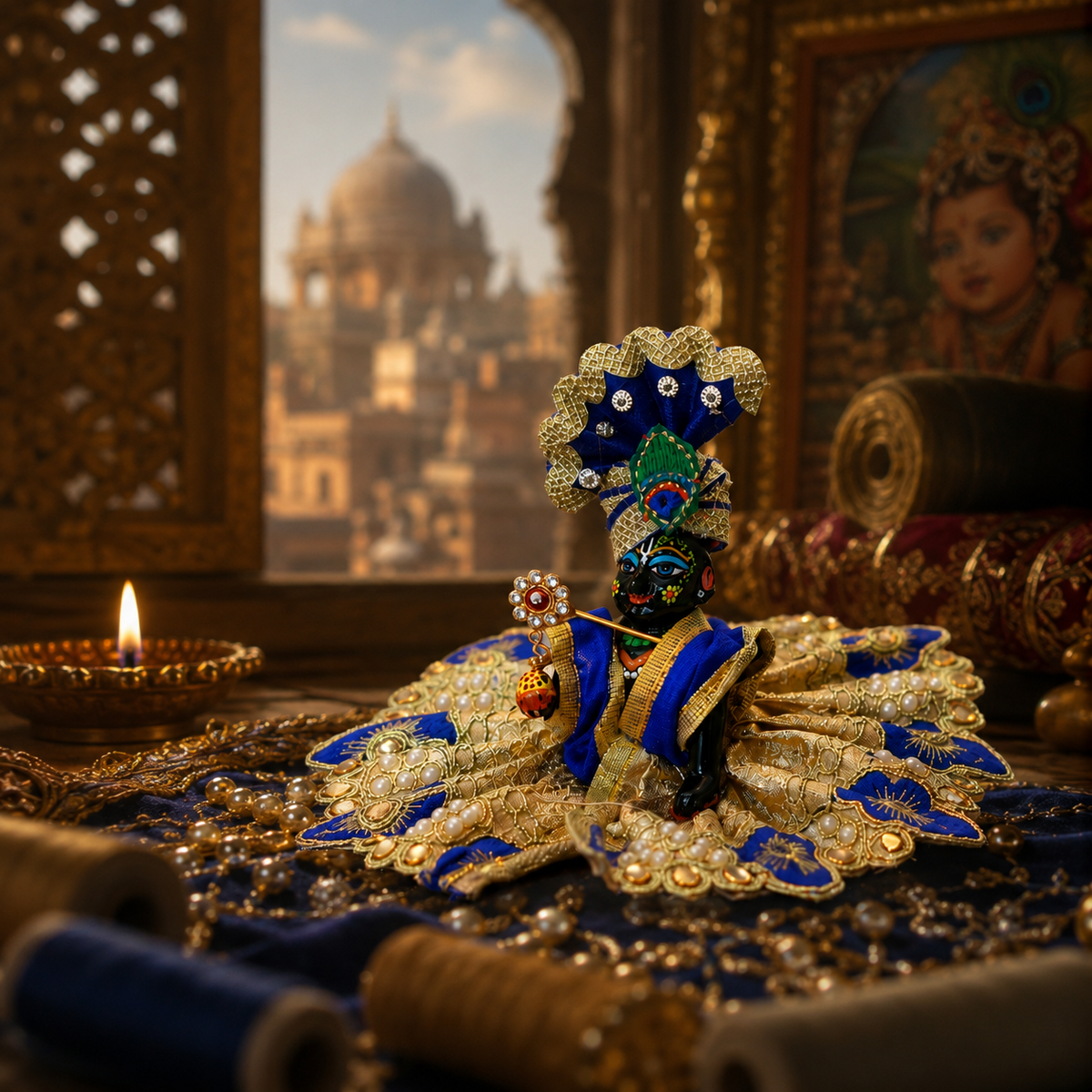 Balgopal Mathura Small Idol – Handcrafted Krishna Murti for Puja & Home