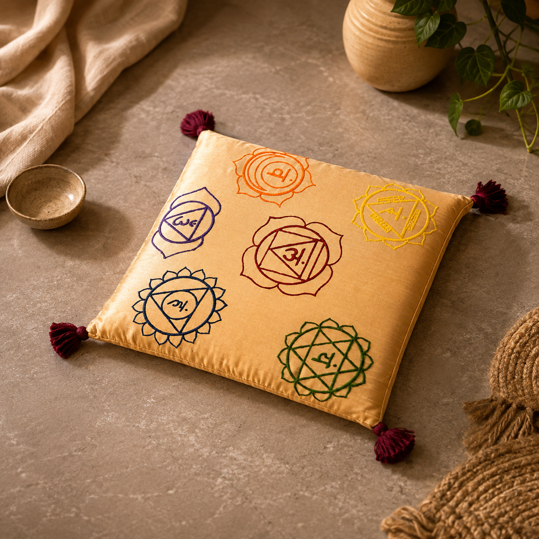 Iccha Chakra Seat – Soft Meditation Cushion for Comfortable Floor Sitting