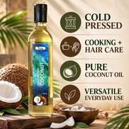 Iccha Cold Pressed Coconut Oil – Pure Coconut Cooking & Hair Oil