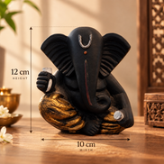 Iccha Black Ganesh Idol – Lord Ganesha Murti (12 cm)