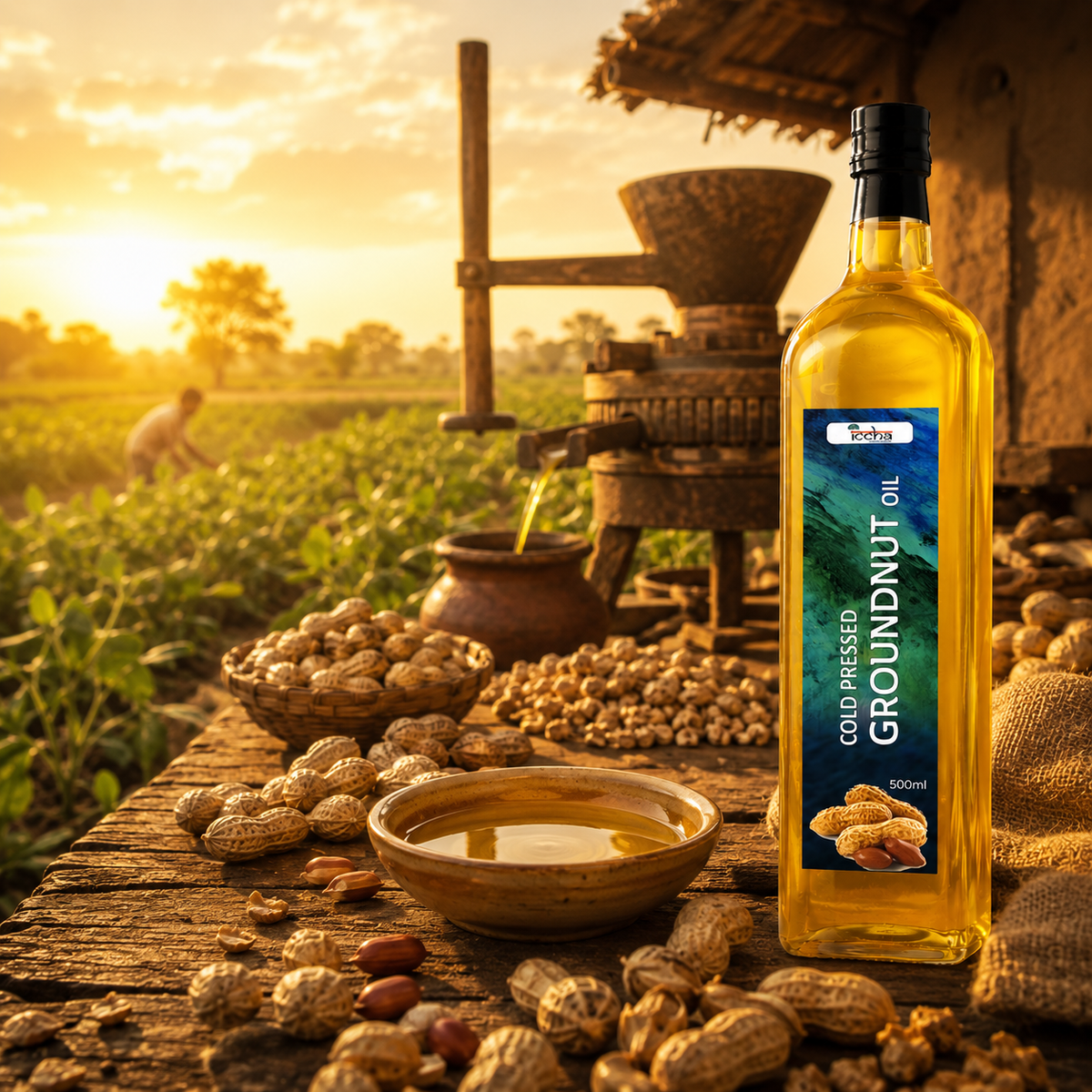 Iccha Cold Pressed Groundnut Oil | Natural Unsaturated Fats & Antioxidants