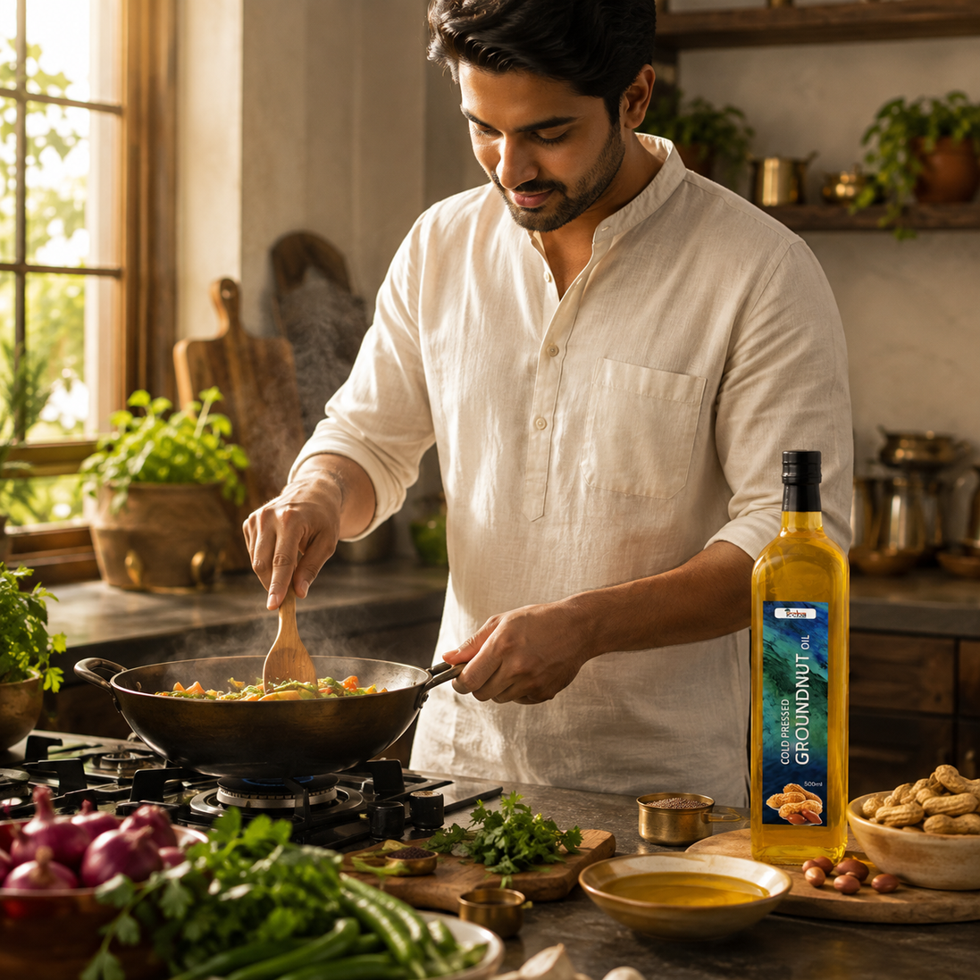 Iccha Cold Pressed Groundnut Oil | Natural Unsaturated Fats & Antioxidants