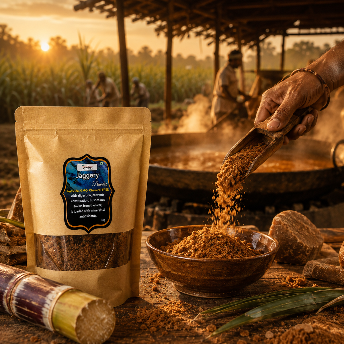 Iccha Jaggery Powder | Natural Mineral-Rich Cane Sweetener
