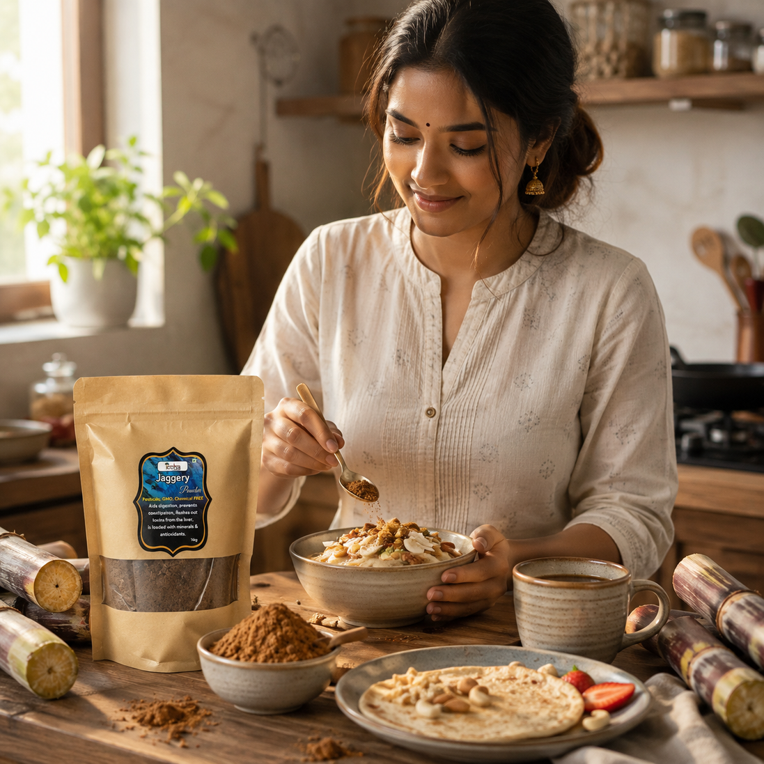 Iccha Jaggery Powder | Natural Mineral-Rich Cane Sweetener