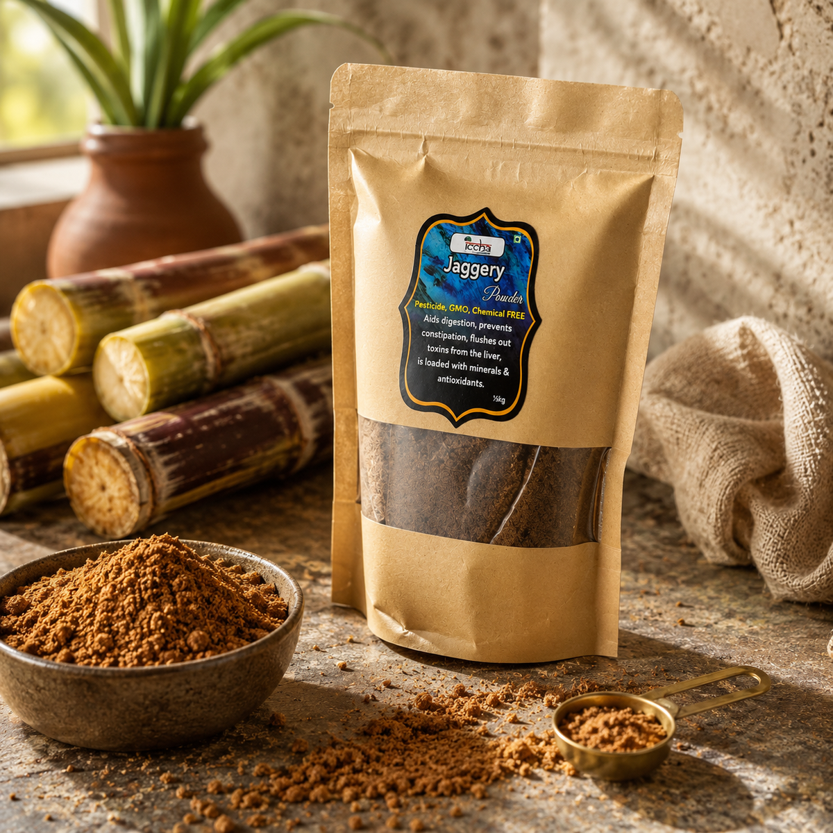 Iccha Jaggery Powder | Natural Mineral-Rich Cane Sweetener