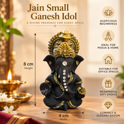 Iccha Jain Small Ganesh Idol – Lord Ganesha Murti (8 cm)