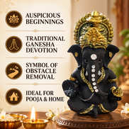Iccha Jain Small Ganesh Idol – Lord Ganesha Murti (8 cm)