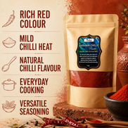 Iccha Organic Kashmiri Chilli Powder – Rich Red Colour, Mild Heat & Natural Flavour