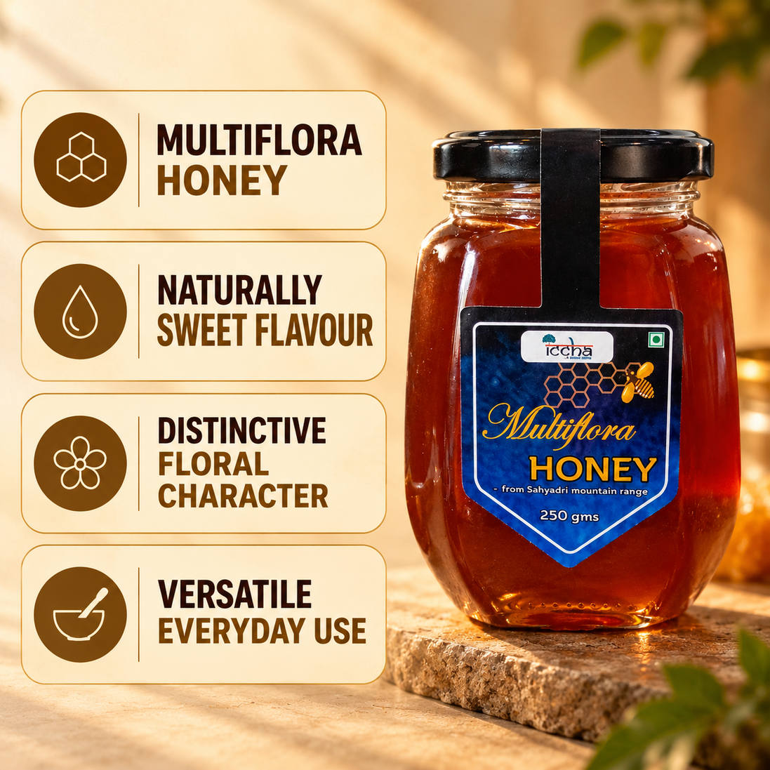 Iccha Multiflora Honey – Natural Honey from Sahyadri Mountain Range