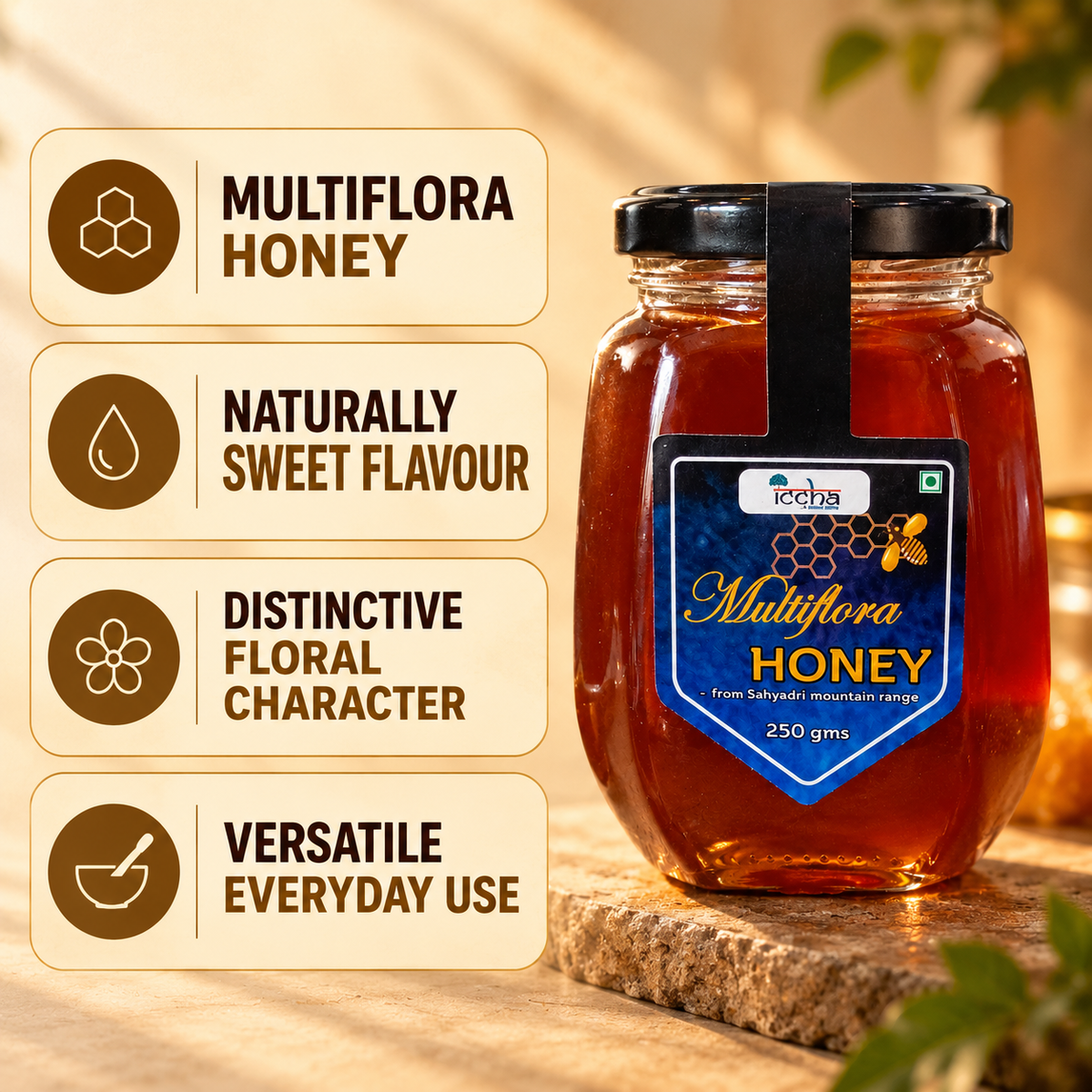 Iccha Multiflora Honey – Natural Honey from Sahyadri Mountain Range