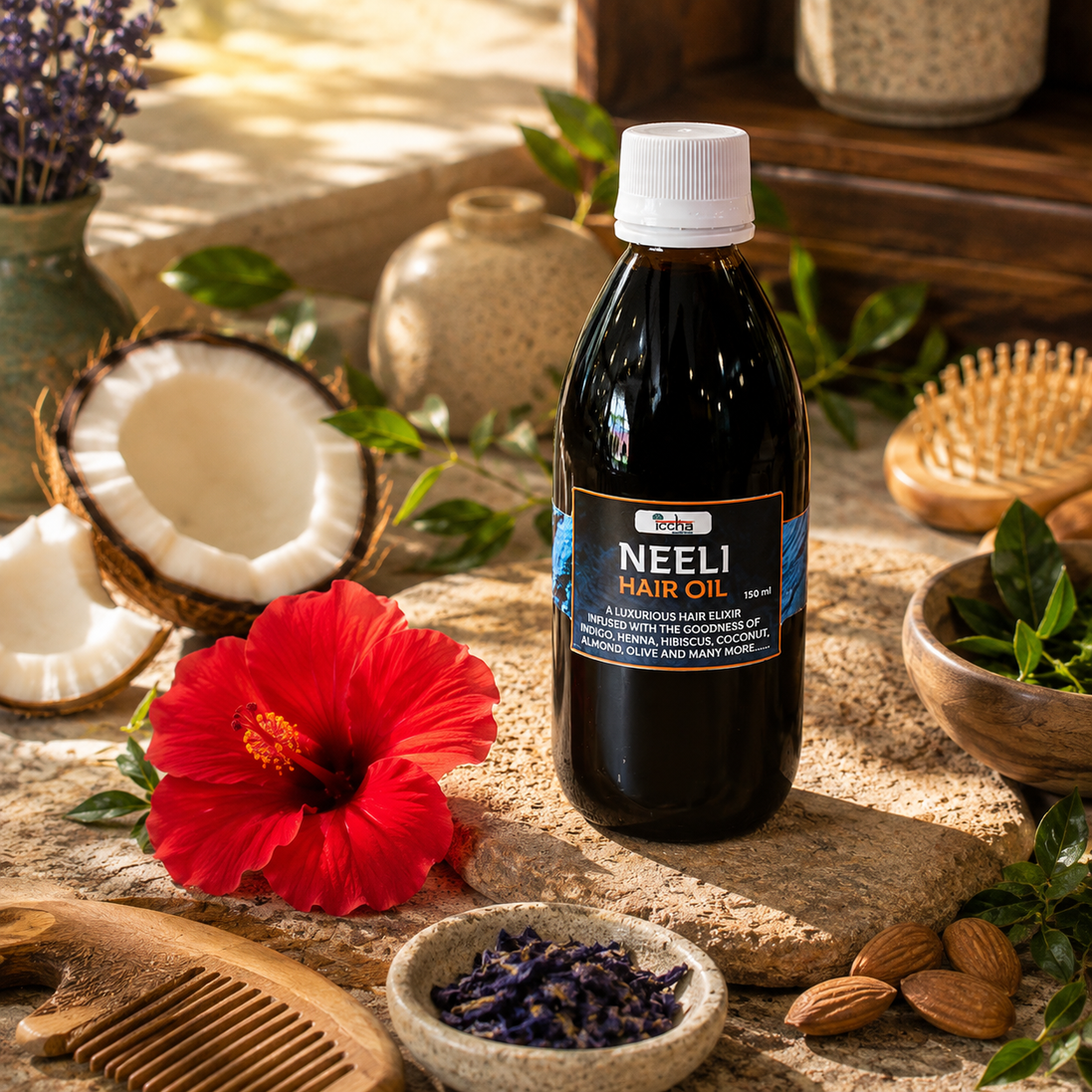Iccha Neeli Oil | Herbal Hair & Scalp Nourishing Oil
