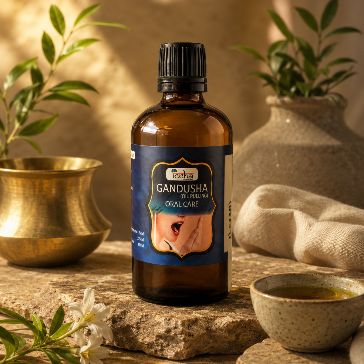 Iccha Ayurvedic Oil Pulling | Gandusha Oral Care Oil