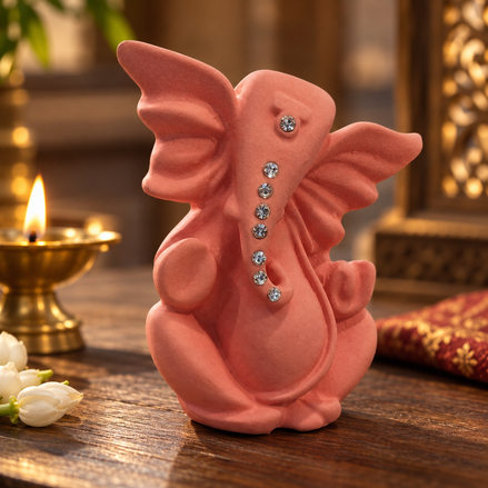 Iccha Small Pink Ganesha Idol – Lord Ganesh Murti (7 cm)