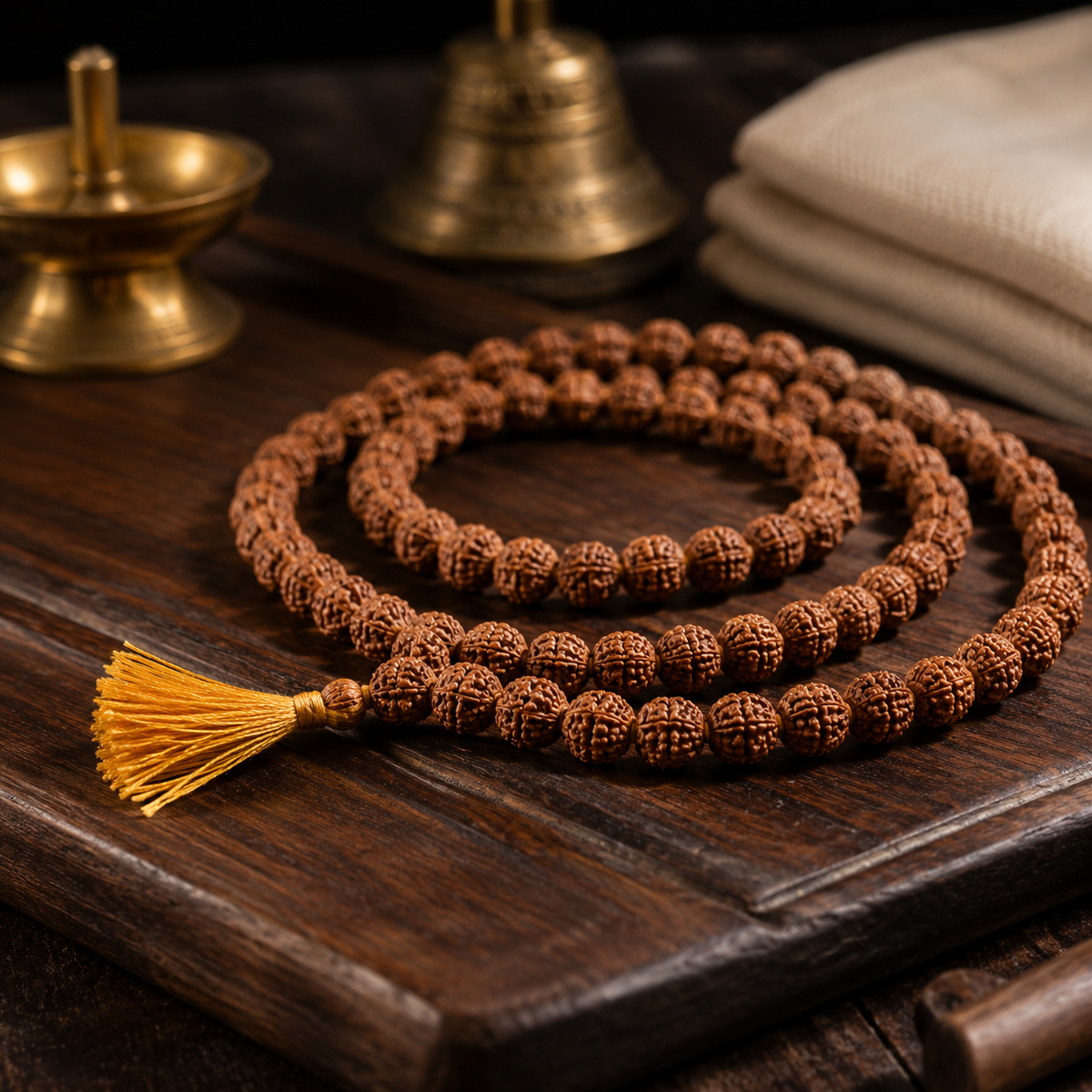 Iccha Panchmukhi Rudraksha Japa Mala – 108 Beads from Nepal