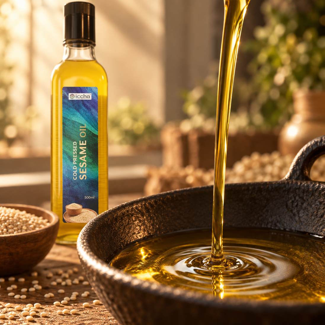 Iccha Cold Pressed Sesame Oil – Natural Gingelly Cooking Oil