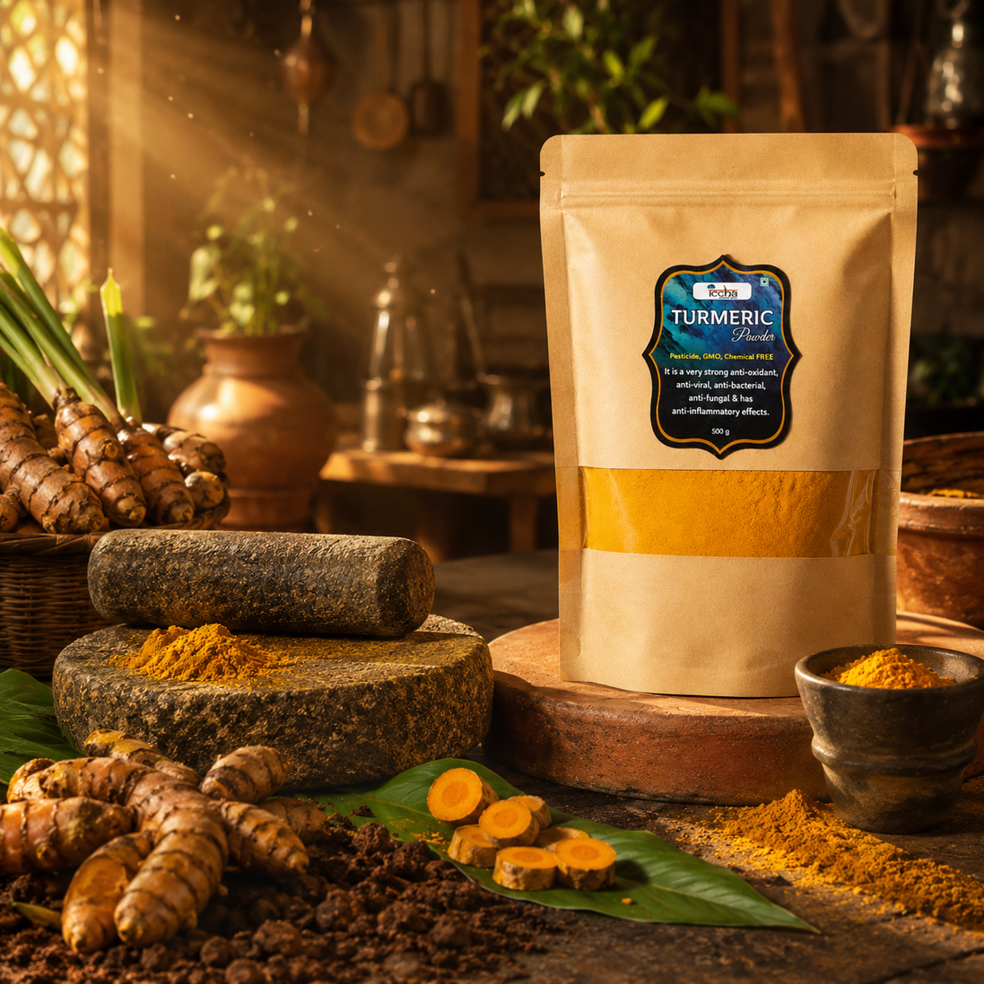 Iccha Forest Turmeric Powder – Natural Antioxidant-Rich Spice for Cooking & Wellness
