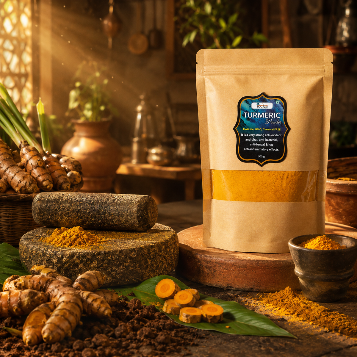 Iccha Forest Turmeric Powder – Natural Antioxidant-Rich Spice for Cooking & Wellness